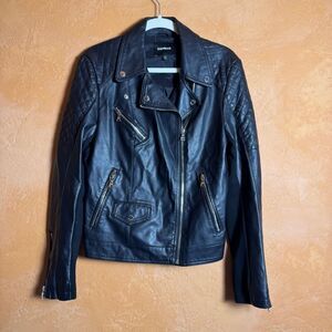 Express black moto jacket size M